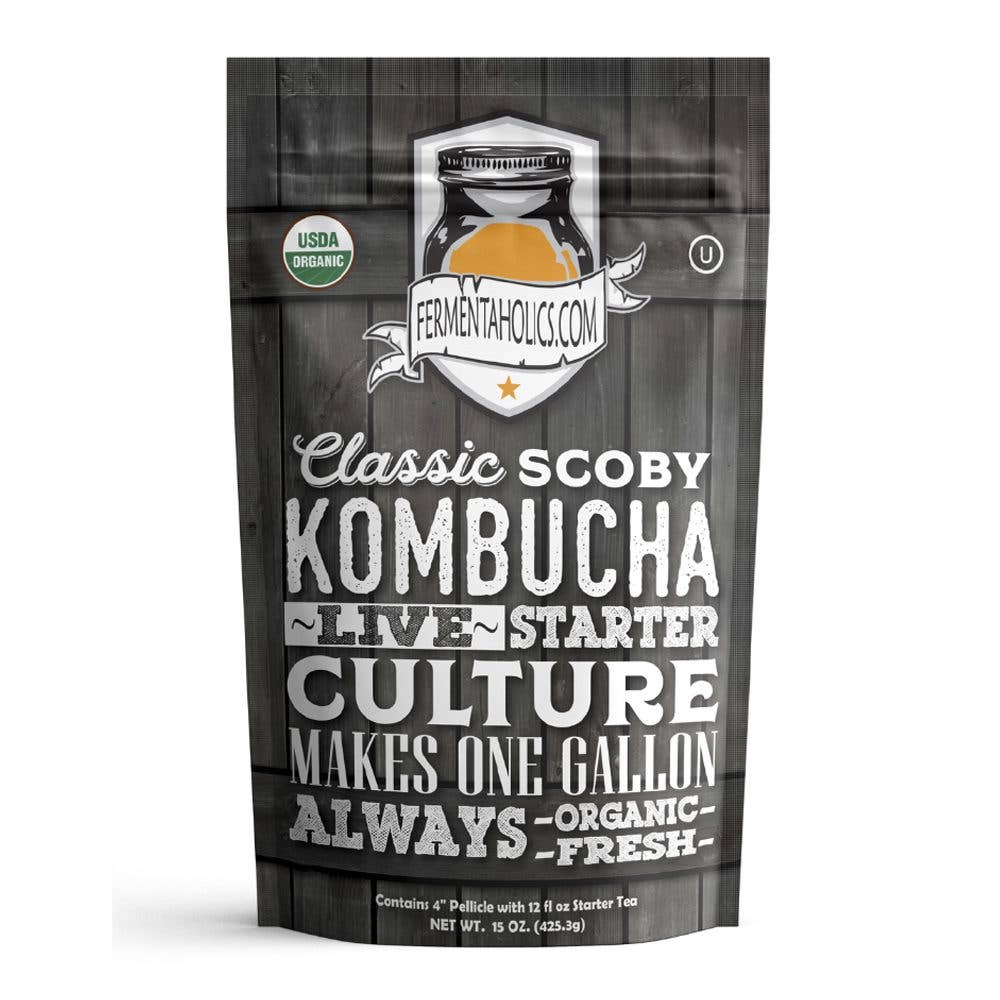 Picture of the bag of kombucha scoby.